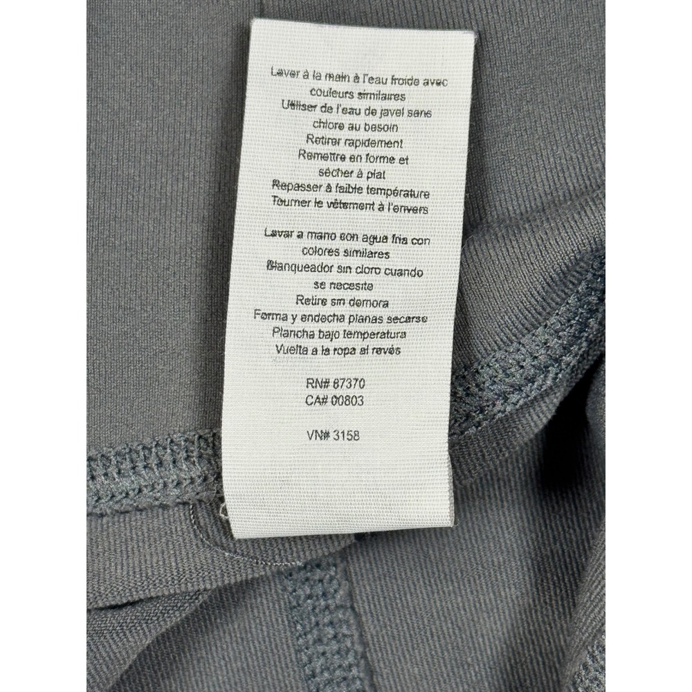 Alo Yoga High Waist Moto Leggings Gray Ribbed Panel Athletic Yoga Pants Size S - Picture 8 of 9